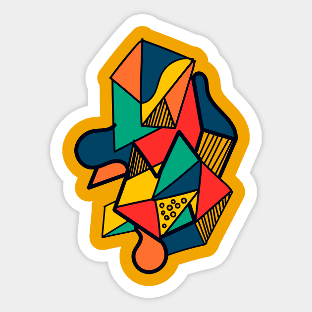 Abstract art Modern geometric art Sticker by carolsalazar